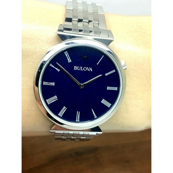 Bulova Men's Watch 96A233 Regatta Quartz Blue Dial Silver Tone Stainless Steel - Picture 10 of 13
